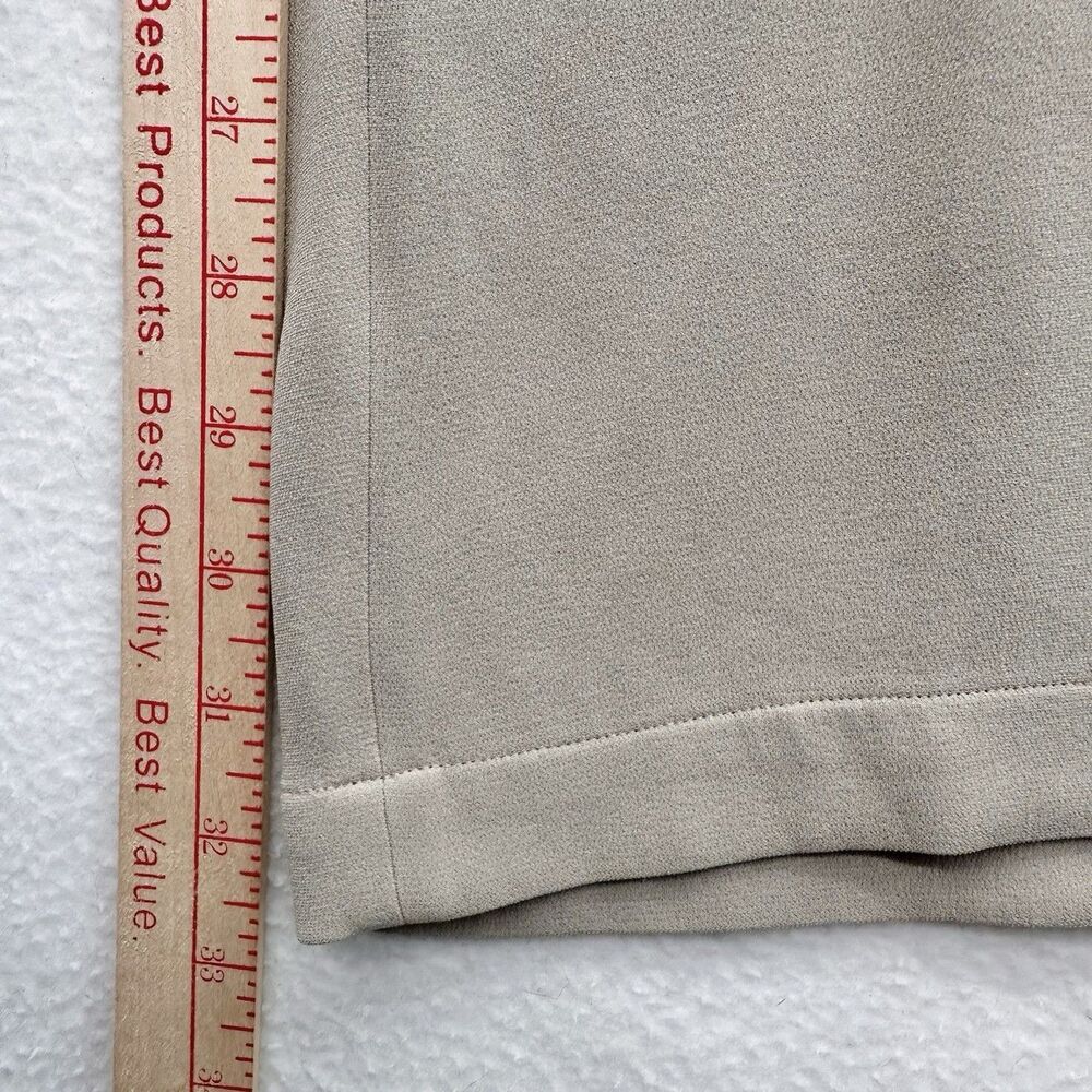 Eileen Fisher Pants XL Heavyweight Stretch Silk Georgette Dove Wide Straight NEW - Picture 8 of 11